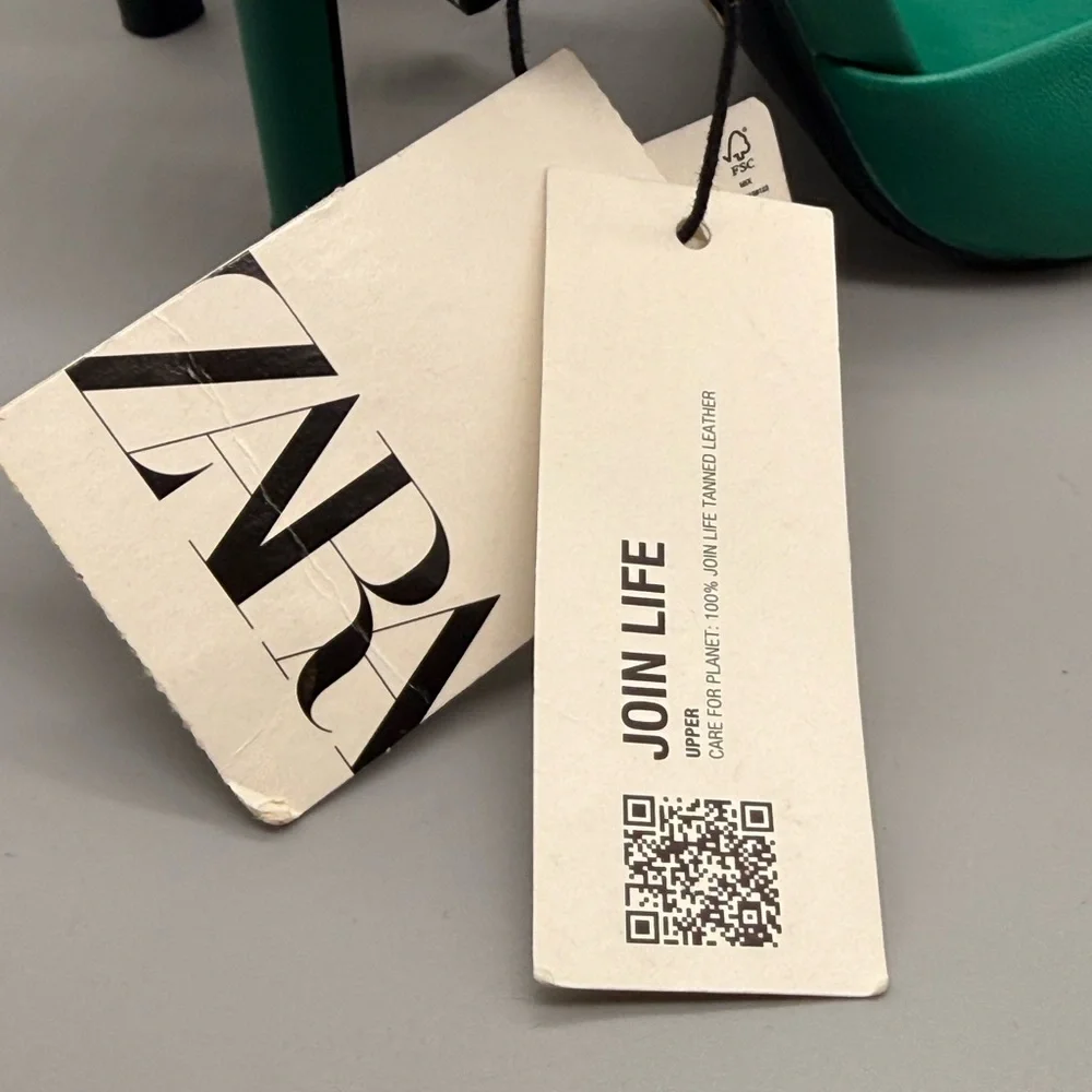 Zara Green Sling Back Heels - Picture 9 of 11